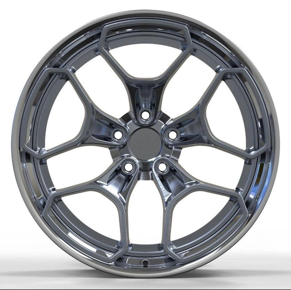 2pc Fordged Wheels 20x11 ET55 & 20x9 ET50 5x130 Brushed Centre Polished Dish