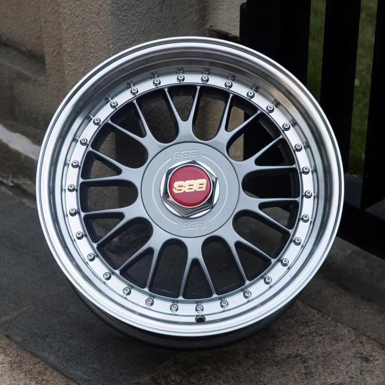 YKW BBS Style 2PC Split Alloy Wheels | Deep Dish | 4x100 17x8.5 ET20 CM 73.1