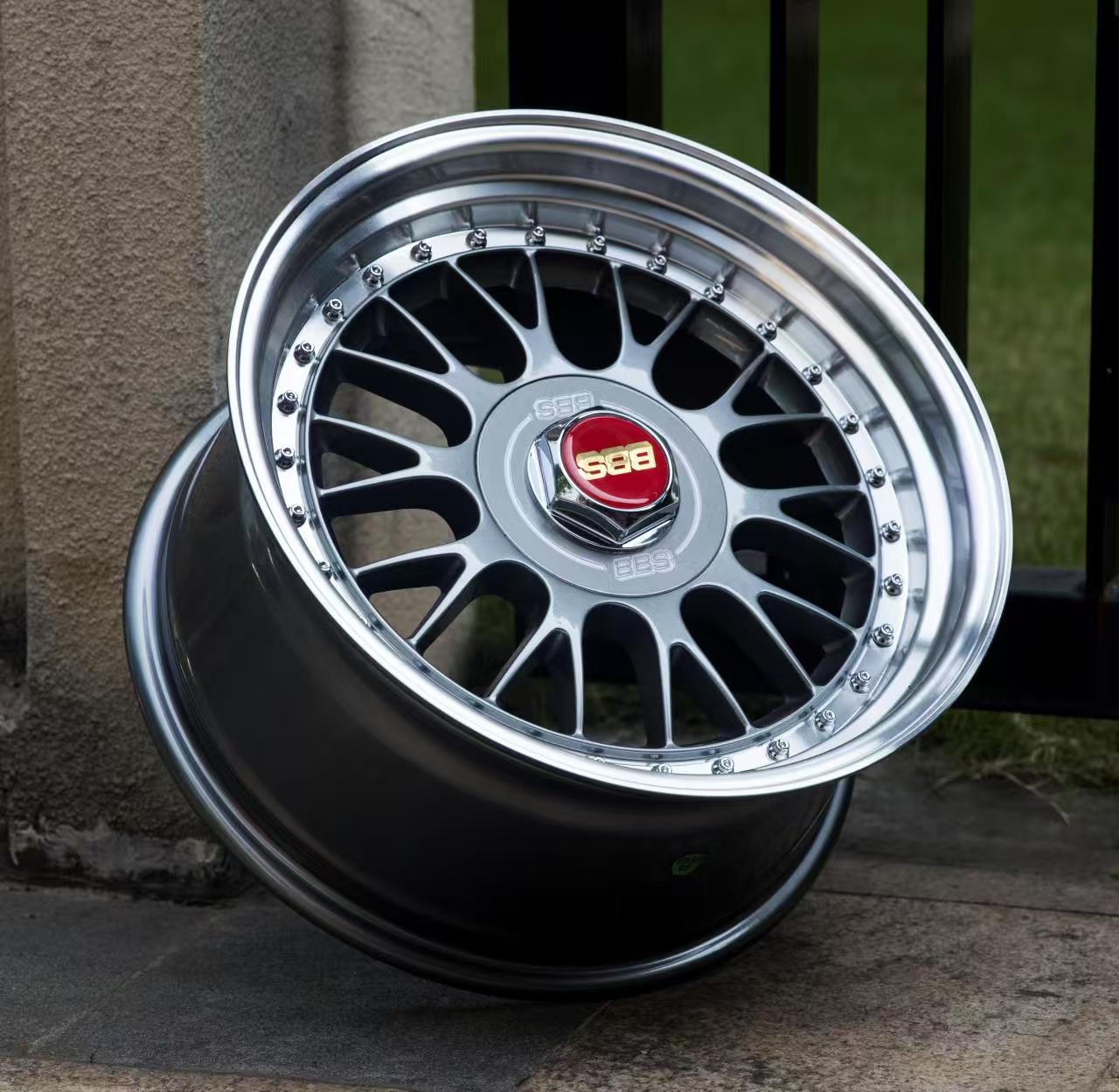 YKW BBS Style 2PC Split Alloy Wheels | Deep Dish | 4x100 17x8.5 ET20 CM 73.1