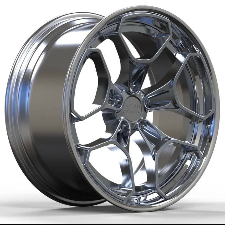 2pc Fordged Wheels 20x11 ET55 & 20x9 ET50 5x130 Brushed Centre Polished Dish